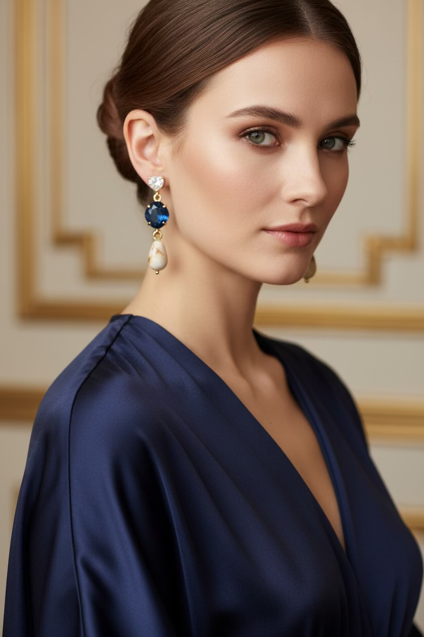 Aretes Azul