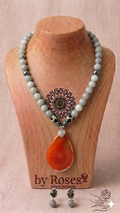 Parure Collier et Boucles d'Oreilles "Feu de Jade" – Édition Exclusive